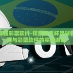 世界杯赛程彩票软件-探索世界杯足球狂热，赛程与彩票软件的完美邂逅