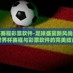 世界杯赛程彩票软件-足球盛宴新风尚，揭秘世界杯赛程与彩票软件的完美结合