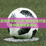 支付宝买世界杯怎么买-如何在支付宝购买世界杯赛事观赛体验