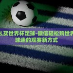 微信怎么买世界杯足球-微信轻松购世界杯，足球迷的观赛新方式