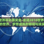2010世界杯彩票奖金-走进2010世界杯彩票奖金的世界，梦想成真的瞬间与现实抉择