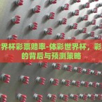 体彩世界杯彩票赔率-体彩世界杯，彩票赔率的背后与预测策略