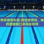 微信世界杯体育彩票-微信世界杯，体育彩票的便捷窗口及挑战并存