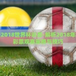 怎样看2018世界杯彩票-解析2018年世界杯彩票观赛策略与技巧