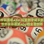 手世界杯彩票机app-探索数字娱乐新域，手世界杯彩票机app的全面剖析