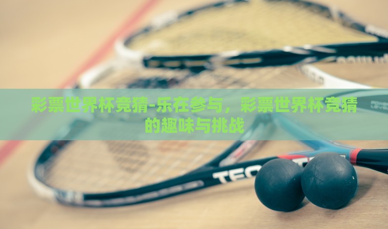 彩票世界杯竞猜-乐在参与，彩票世界杯竞猜的趣味与挑战