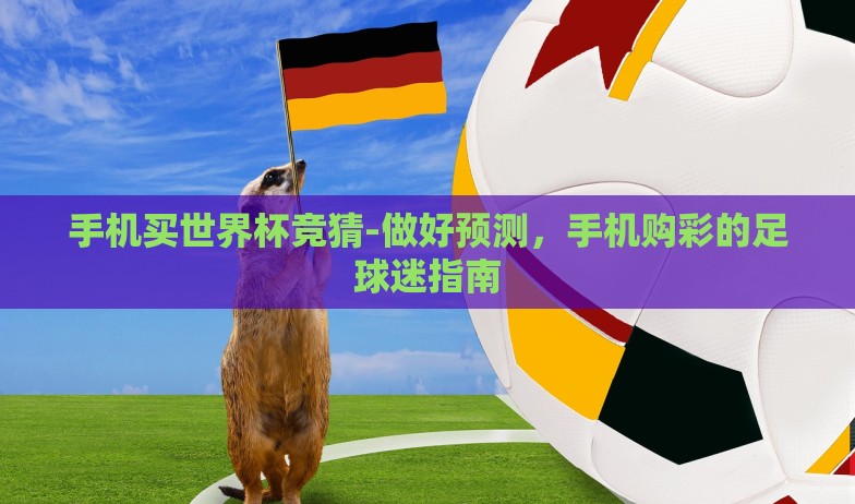 手机买世界杯竞猜-做好预测，手机购彩的足球迷指南