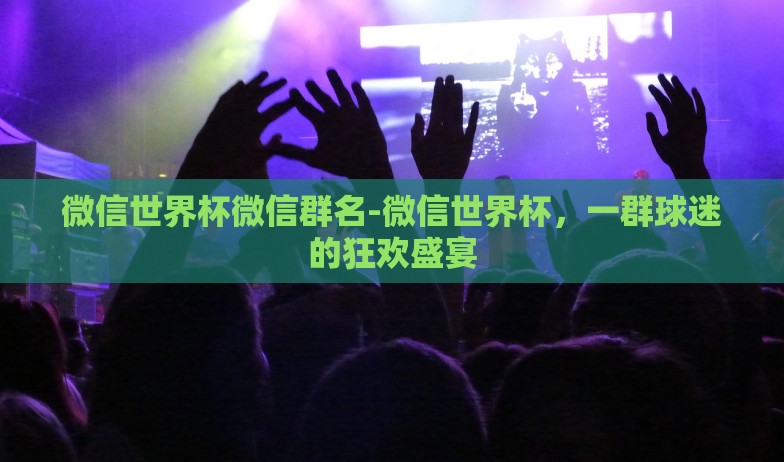 微信世界杯微信群名-微信世界杯，一群球迷的狂欢盛宴
