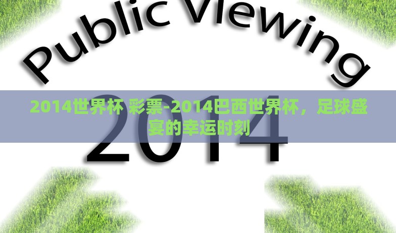 2014世界杯 彩票-2014巴西世界杯,足球盛宴的幸运时刻 2014世界杯 彩票-2014巴西世界杯,足球盛宴的幸运时刻