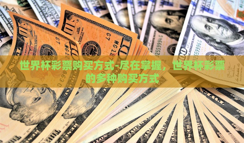 世界杯彩票购买方式-尽在掌握，世界杯彩票的多种购买方式