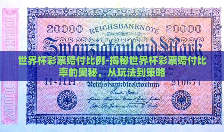 世界杯彩票赔付比例-揭秘世界杯彩票赔付比率的奥秘，从玩法到策略